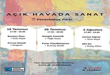 Fenerbahçe Parkı’nda “Açık Alanda Sanat” Etkinliği Başlıyor