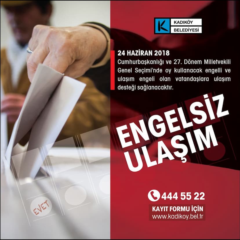 24 Haziran Seçimlerinde Belediyeden engelli ve yaşlı vatandaşlara ulaşım desteği