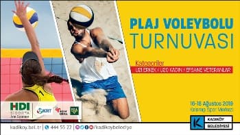 Plaj Voleybolu Turnuvasında Gençler ve Ustalar Bir Arada