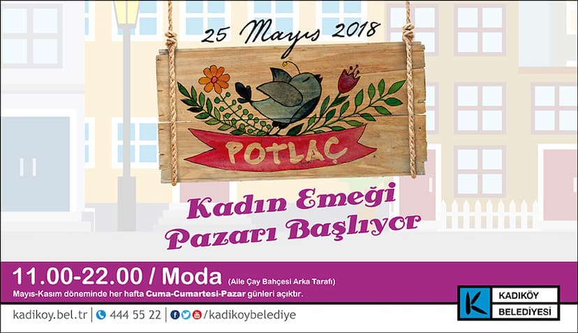 "Potlaç" Kadın Emeği Pazarı Moda'da Başlıyor